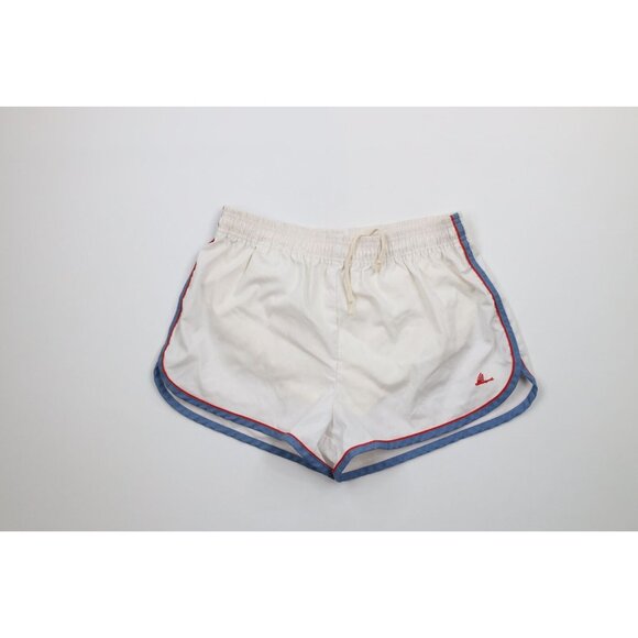 Vintage 50s 60s Catalina Mens 38 Striped Lined Running Short Shorts White USA